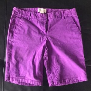 J. Crew Factory Purple Bermuda Shorts 4